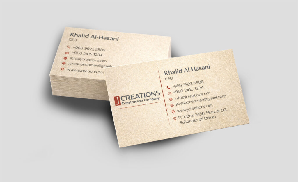 Ice gold texture Business card