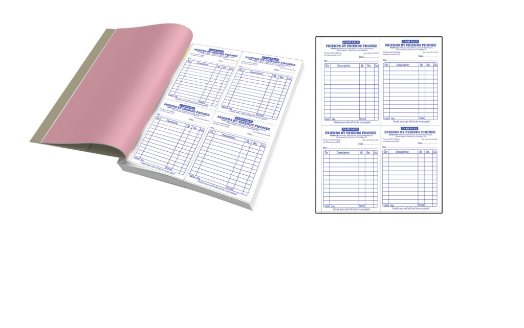 4-Up Bill Book (A4 Size) – Customized